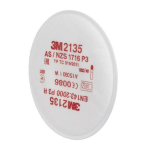 Round particle filter for respiratory masks EN143, 3M 2135 P3R
