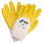 Handschuhe, Nitril Gr.8, gelb, teilbesch. EN 388 Nitras 0340