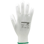 Fijn gebreide handschoenen Maat 9, wit, PU met gedeeltelijke coating EN388 Cat.II