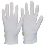 Cotton gloves Carex 1000 Size 9, bleached white Cotton jersey