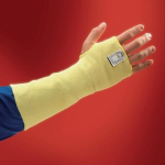 Arm guard L=254 mm with thumb hole, yellow Ansell sleeves 70-110