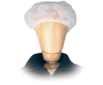 Bonnet baret vorm Ø 50 cm wit, met elastische band PU=200 STK, polypropyleen