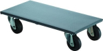 Transportroller mit Vollgummireifen Platte 300x600 mm, Reifen Ø 100 mm Tragkraft bis 250 kg
