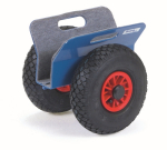 Plate roller with clamping jaws Clamping width 0-60 mm, H 310 mm max. 250 kg, pneumatic tyres, Fetra 4156