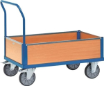 Kastenwagen, 4 Holzwerkstoffwände Ladefläche 1000 x 700 mm, Wand-H 250 mm Tragfähigkeit 600 kg, Fetra 2562