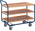 Table trolley 3 loading areas LxW 1000x575 mm Edge height 20 mm Load capacity 150 kg