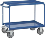 Table trolley 2 sheet metal trays Loading area 850 x 500 mm max. 400 kg, TPE tyres, Fetra 4820
