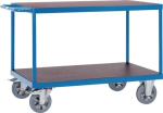 Tafelwagen met 2 legplanken Laadoppervlak 2000 x 800 mm, max. 1200 kg Massieve rubberbanden, Fetra 12406