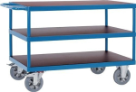 Tafelwagen met 3 legplanken Laadoppervlak 1200 x 800 mm, max. 1200 kg Massieve rubberbanden, Fetra 12423