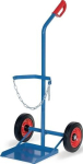 Stalen flessenwagen 1240x550 mm, voor 1x33 kg propaangasfles max.100kg, massief rubberen banden, Fetra 51121