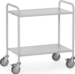 Office trolley, 2 loading areas Loading area 800 x 500 mm, grey Fetra 4880