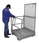 Arbeitsbühne für Gabelstapler, faltbar BxTxH 1200x1090x1890 mm Tragfähigkeit 300 kg, verzinkt
