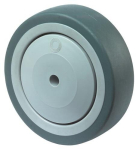 Wheel Rubber tread Ball bearing Ø 100 mm, B 8 mm NL 36.5 mm grey, Ku-rim Load capacity 100 kg