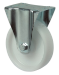 Bokwiel met polyamide wiel Rollager Ø 100 mm, H 128 mm, plaat 104x80 mm wit, Ks velg Draagvermogen 125 kg