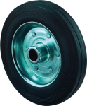 Wheel Rubber tread Roller bearing Ø 80 mm, B 12 mm NL 40 mm black, St-rim Load capacity 50 kg