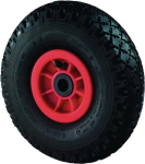 Luftrad Gummilauffläche Rollenlager Ø 400 mm, L 75 mm, Achse 20mm, Rillenpr. schwarz, 2,0 bar Tragkraft 160 kg