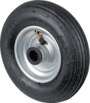 Rad Gummilauffläche Rollenlager Ø 200 mm, Nabe 60 mm, Rillenprofil 2,5 bar, St-Felge Tragkraft 80 kg