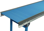Klein-Rollenbahn BxL 300x1500 mm Teilung 37,5 mit Kunststoffrollen 30x1,8 mm