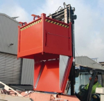 Klappbodenbehälter 750 l LxBxH 800x1200x1160 mm gelborange, Tragkraft 1000 kg