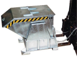Lid for 500 litre tipping container WxD 850x1430 mm galvanised