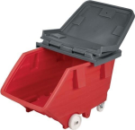 Deckel 2-teilig zu Kippwagen u. Kippbehälter 750 l grau, Polyethylen