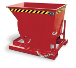Tipping container 1000 l WxDxH 1560x1420x1070 mm yellow orange