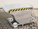Chip container 500 l WxDxH 1280x1300x800 mm galvanised, max. load 1000 kg