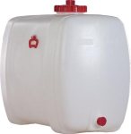 Fass oval Inhalt 300 l LxBxH 870x600x790 mm, 2 Tragegriffe Einfüllöffnung-Ø 200 mm, PE weiß