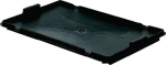 Deckel für Drehstapelbehälter LxB 600x400 mm, schwarz PP, VE = 1 Stück