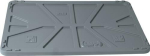 Deksel voor containers met een groot volume LxB 1040x640 mm, grijs Polyethyleen