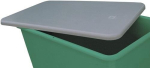 Flat lid for GRP containers for 200 l flat grey