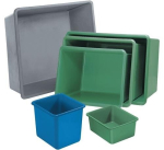 GRP container 100 l LxWxH 800x500x280 mm grey