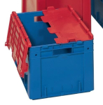 Deksel met scharnier LxB 400x300 mm, blauw PU = 4 stuks