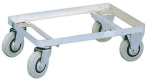 Fahrgestell niedrige Ausführung für AM 600x400 mm, 2 Lenk/2 Bockrollen Zarges W 150