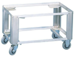 Fahrgestell hohe Ausführung 800x600 mm, 2 Lenk/2 Bockrollen Zarges W 152