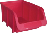 Opbergdoos met open voorkant PP, stapelbaar Maat 2 rood, BxDxH 102x164/134x74 mm Hünersdorff