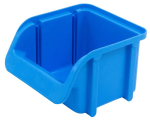 Sichtbox aus Polypropylen PP Gr.1 blau, TxBxH 115x102x74 mm Hünersdorff