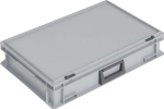 Kunststoffkoffer 24 l, grau LxBxH 600x400x133 mm 1 Griff an der Längsseite