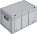 Kunststoffkoffer 70 l, grau LxBxH 600x400x353 mm 2 Griffe an der Stirnseite
