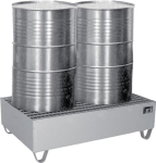 Collecting tray 200 l WxDxH 1200x800x360 mm Stainless steel without grating