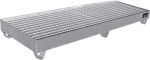 Collecting tray 200 l WxDxH 2400x800x250 mm Stainless steel without grating