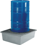 Collecting tray 220 l for 1x200 l LxWxH 850x850x400 mm GRP, with GRP grating