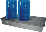 Collecting tray 220 l for 3x200 l LxWxH 1880x850x200 mm GRP, with galvanised grating
