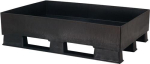 Pallet collection tray 140 l LxWxH 1200x800x315 mm Polyethylene without grating