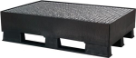 Pallet collection tray 120 l LxWxH 1200x800x315 mm Polyethylene with grating