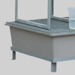 Steel base frame f 2x200 l L 1280xW 850xL 110 mm galvanised