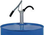 Handbediende hendelpomp Gegalvaniseerd staal, met uitlaatbocht voor vaten van 50-200 liter