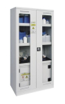 Chemicaliën- en gifkast H1950xB950xD500 mm Draaideuren 2 (glas), 60 min. brandbeveiliging