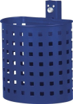 Abfallbehälter 20 l HxØ 340x325/230mm kobaltblau, RAL 5013 gelocht