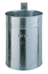 Waste bin 35 litres HxØ 430x330 mm galvanised